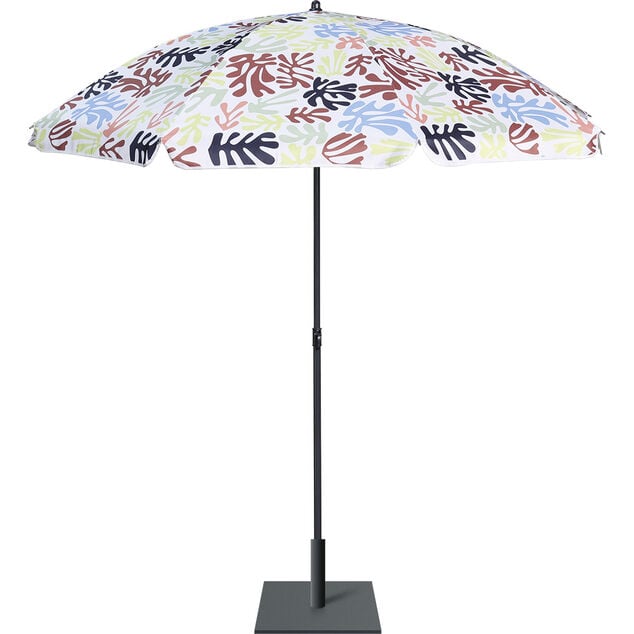 Parasol Sun imprim&eacute; feuillage multicolore &Oslash;160xH195cm