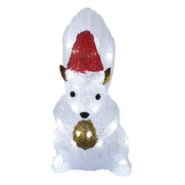 &Eacute;cureuil de No&euml;l lumineux 30LED Blanc froid