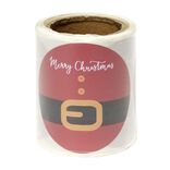 Étiquette pour paquet cadeau ronde ceinture Père Noël 50 pièces
