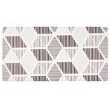 Tapis vinyle confort imprim&eacute; noir et blanc 100x50cm