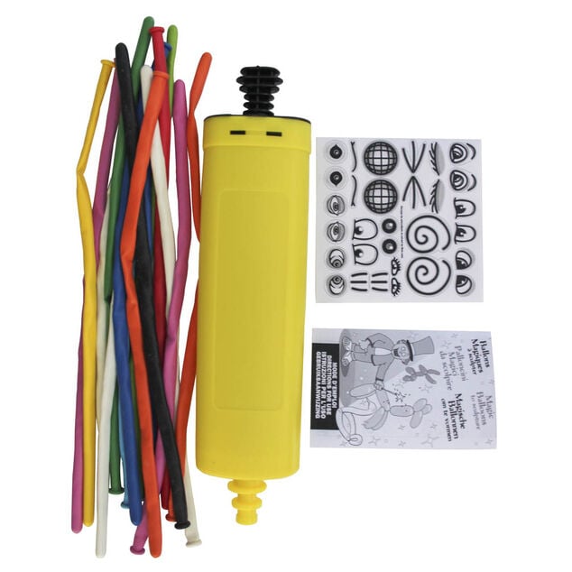 Ballon &agrave; sculpter multicolore x 15 avec pompe