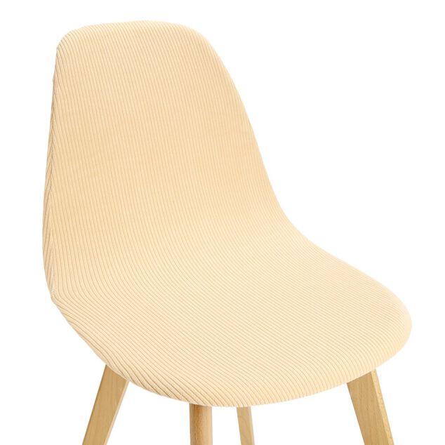 Housse de chaise tissu c&ocirc;tel&eacute; uni 45x40x45cm (3 mod&egrave;les)
