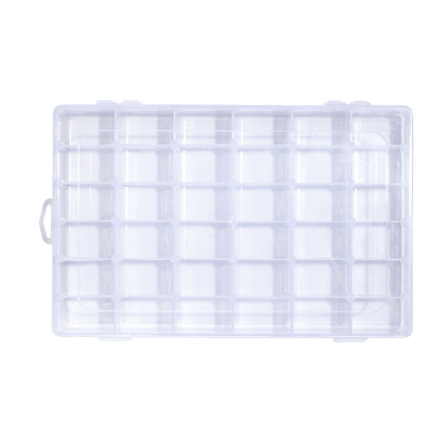 Bo&icirc;te de rangement pour vis et quincaillerie 36 compartiments 18,3x27,5cm