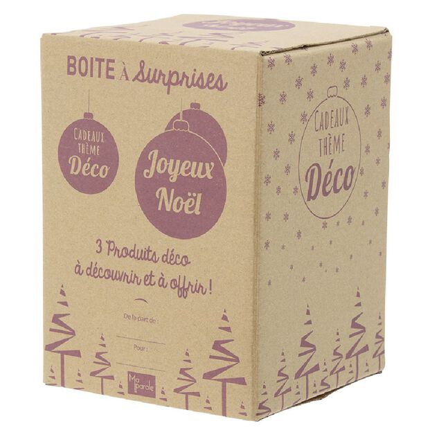 Boîte cadeau surprise déco  bougie roses éternelles
