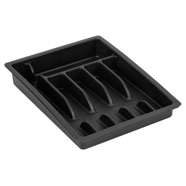 Range couverts extensible plastique noir