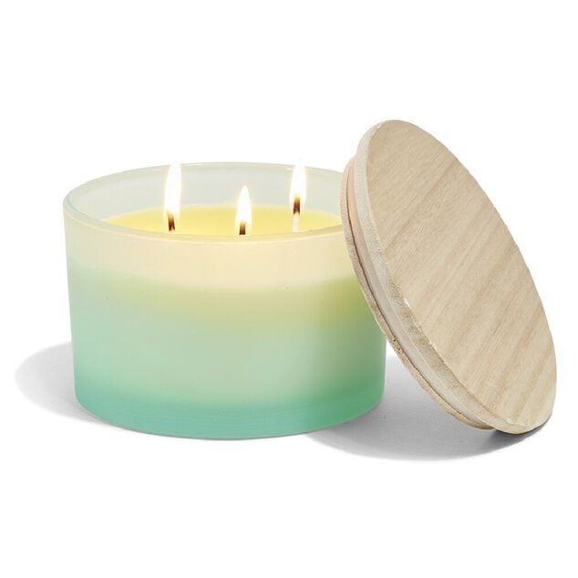 Bougie citronnelle verre et bois