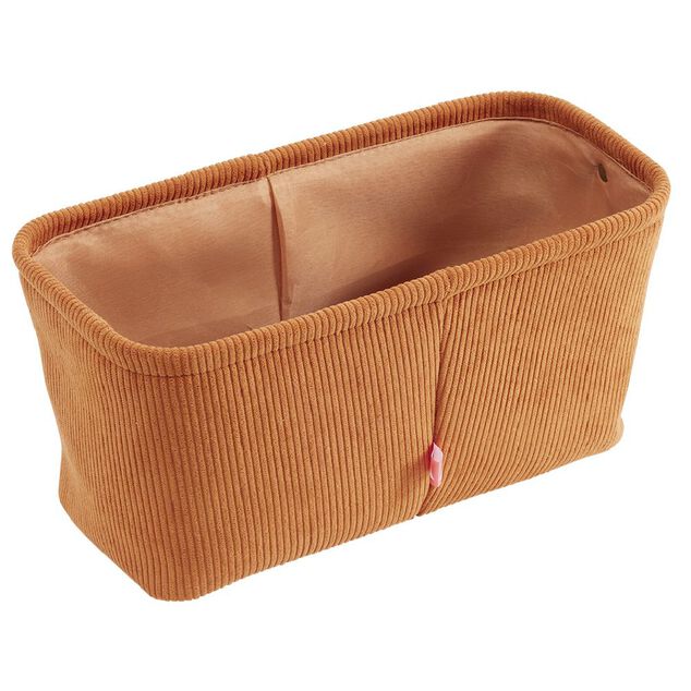 Panière de rangement velours Marron - 15x31xH15 cm