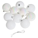Boule de Noël blanc iridescent brillant Ø6cm x10