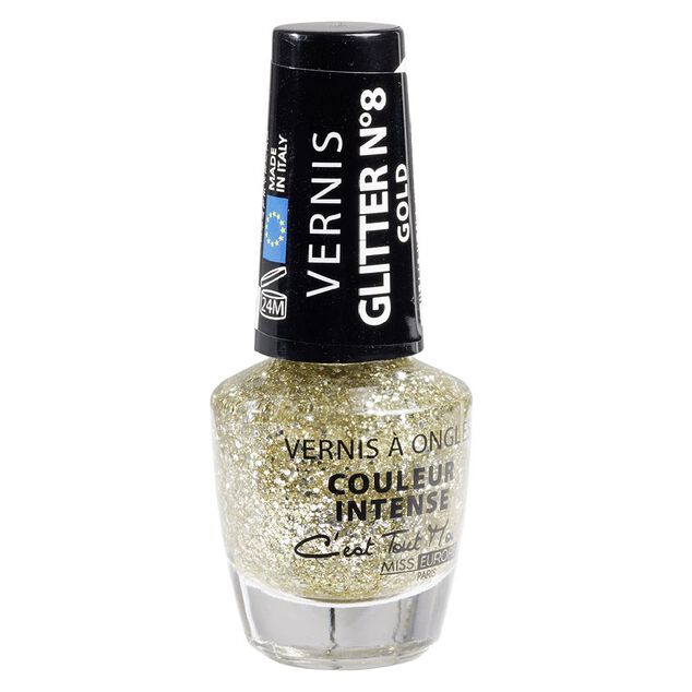 Vernis &agrave; ongles paillette dor&eacute; N&deg;8