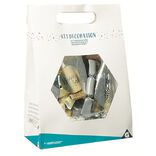 Kit de décoration or argent noir 8 personnes