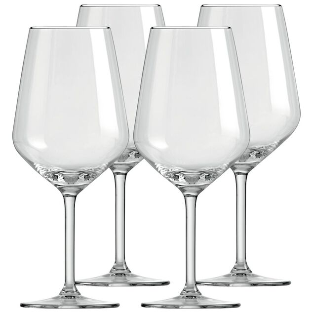 Lot de 4 verres &agrave; pied transparent 53cl