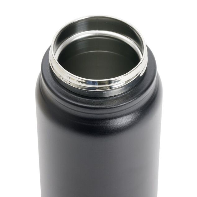 Gourde en inox 850ml noire &Oslash;7,8xH28,5cm
