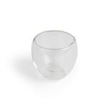 Tasse double paroi verre transparent x2 80ml