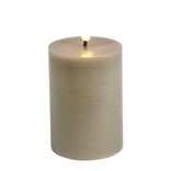 Bougie pilier &agrave; LED grise &Oslash;7xH10cm