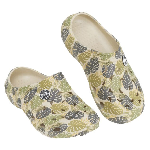 Sabots Hipps Junior plastique vert imprimé feuille monstera T33/34