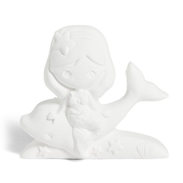 Lot de 3 figurines &agrave; peindre th&egrave;me sir&egrave;ne - peinture et pinceau inclus