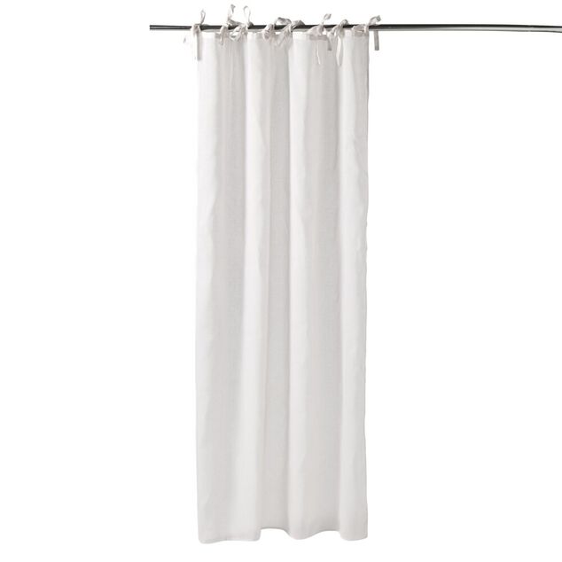 Voilage &agrave; nouettes polyester uni 140x240cm (2 mod&egrave;les blanc ou rose)