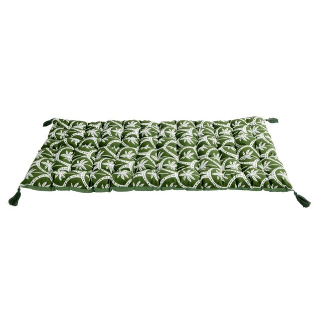 Matelas de sol Baya motif palmier vert et blanc 60x120cm