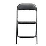 Chaise pliante Tracy m&eacute;tal noir 44x45x79cm