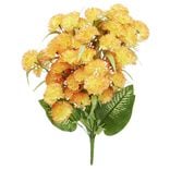 Piquet fleur artificielle XXL chrysanth&egrave;me &Oslash;36xH75cm orange