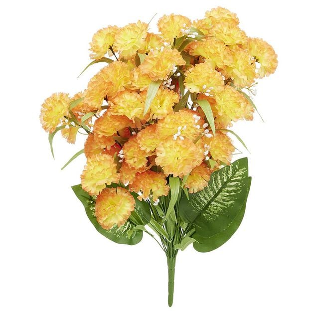 Piquet fleur artificielle XXL chrysanth&egrave;me &Oslash;36xH75cm orange