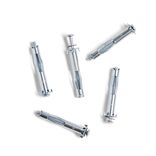 Lot de 5 chevilles m&eacute;tal avec vis &Oslash;8x46mm charge 30kg