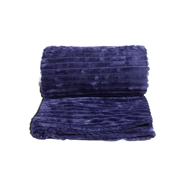 Plaid jacquard bleu 150x200cm