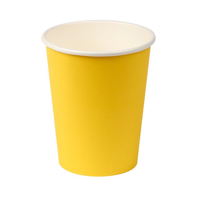 Gobelet jaune en carton 25 cl x12