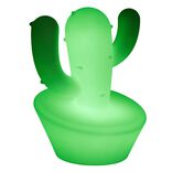 Enceinte lumineuse bluetooth sans fil USB RGB Luminus cactus blanc 15W &Oslash;23xH31cm