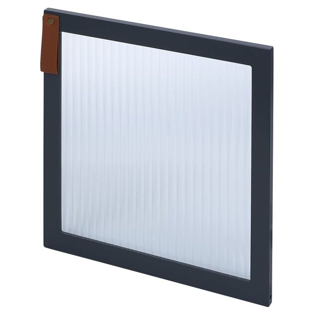 Porte Box Cube 32,2xH32,2x1,2cm bois et verre