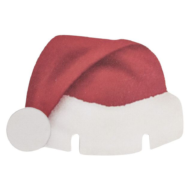 D&eacute;coration de No&euml;l bonnet pour verre x8