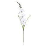 Fleurs artificielles glaïeul blanc ou ivoire 1 tige L75cm - 2 modèles