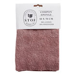 Coupon tissu coton &eacute;ponge 50x70cm rose