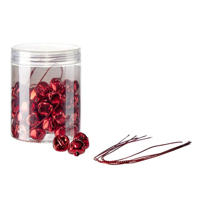 D&eacute;coration de table forme cloche rouge 65 pi&egrave;ces