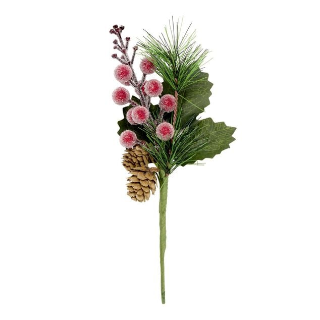 Branche de No&euml;l d&eacute;corative 21cm (6 mod&egrave;les)