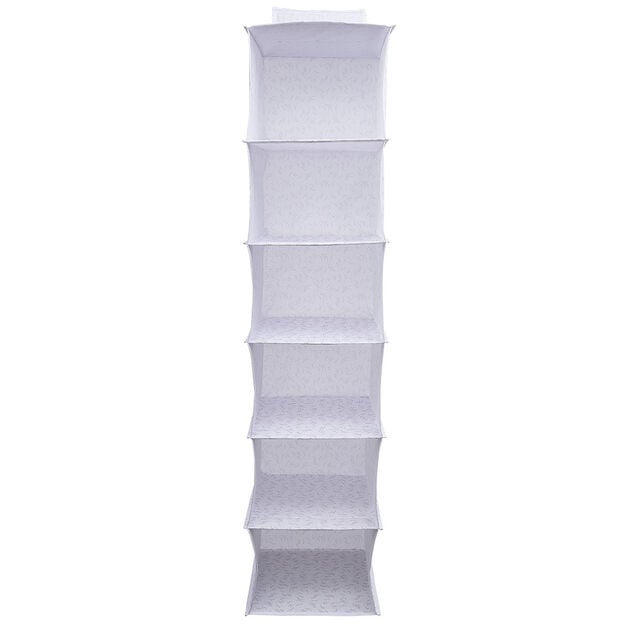 Organisateur de vêtements Blanc - 6 niveaux - 30x30xH128 cm