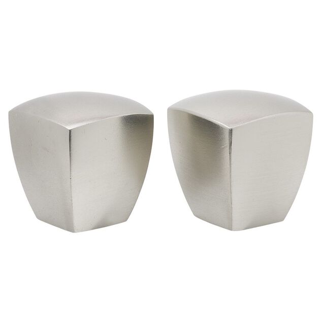 Embout tringle &agrave; rideau &Oslash;20mm cubique aluminium bross&eacute; x2
