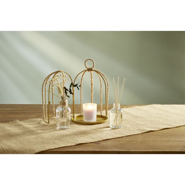 Coffret senteur cage corde fleur séchée lavande Ø14xH24cm