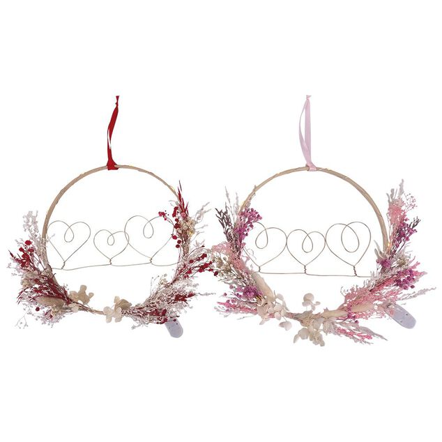 Couronne de fleurs s&eacute;ch&eacute;es &Oslash;25 cm