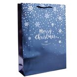 Sac cadeau Noël thème boréal 33x10xH46cm (2 modèles)
