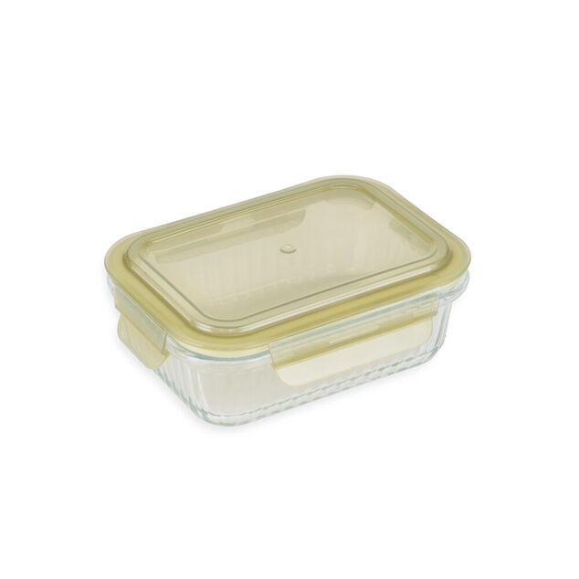 Bo&icirc;te de conservation en verre avec couvercle plastique 1,6L