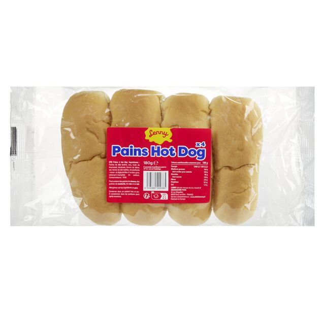Pain hot dog Lenny 4x45gr