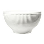 Bol Colombe en porcelaine stri&eacute;e blanc &Oslash;19cm