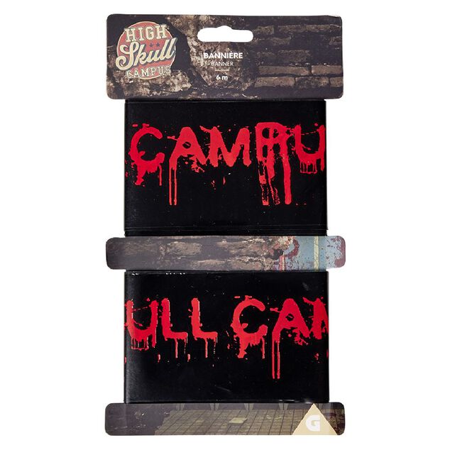 Banni&egrave;re Halloween sc&egrave;ne de crime 6m x2 (2 mod&egrave;les)