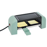 Machine à raclette Duo connectable verte 2 poêlons 450W