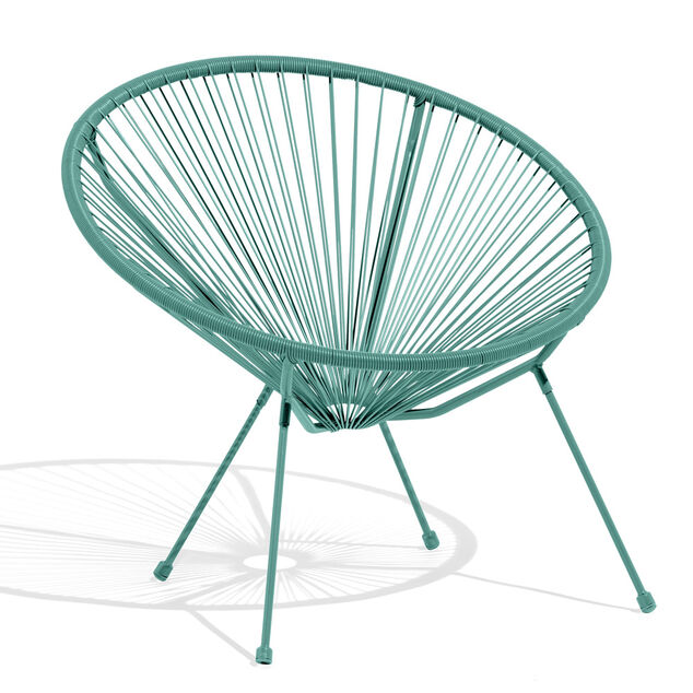 Fauteuil de jardin Urban filaire bleu 85xH83x72cm