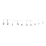 Guirlande solaire bordure de toit 10 flocons de neige 240LED blanc froid 2,7m