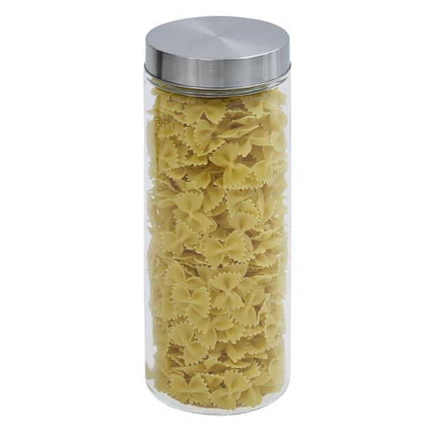 Bocal en verre avec couvercle inox - Lot de 4