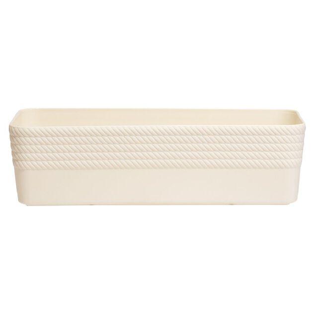 Bo&icirc;te plastique beige 25x11xH7cm