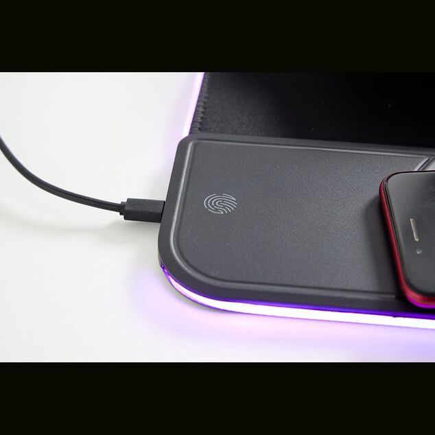Tapis de souris lumineux avec chargeur induction 80x30cm